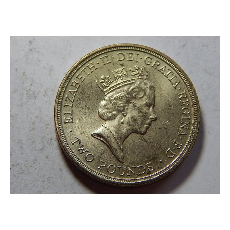 Anglie 2 Pounds 1989 XF-UNC č39813 Anglie 2 Pounds 1989 XF-UNC č39813