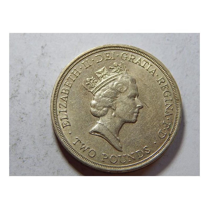 Anglie 2 Pounds 1986 XF-UNC č39812 Anglie 2 Pounds 1986 XF-UNC č39812