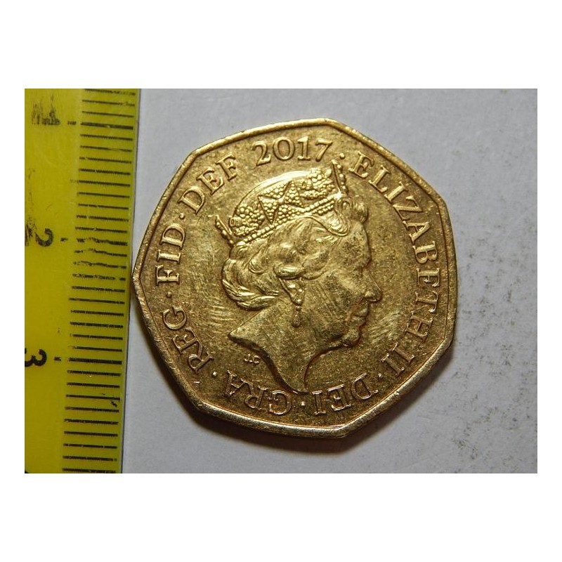 Anglie POZLACENÁ 50 Pence Isac Newton 2017 UNC č44053 Anglie POZLACENÁ 50 Pence Isac Newton 2017 UNC č44053