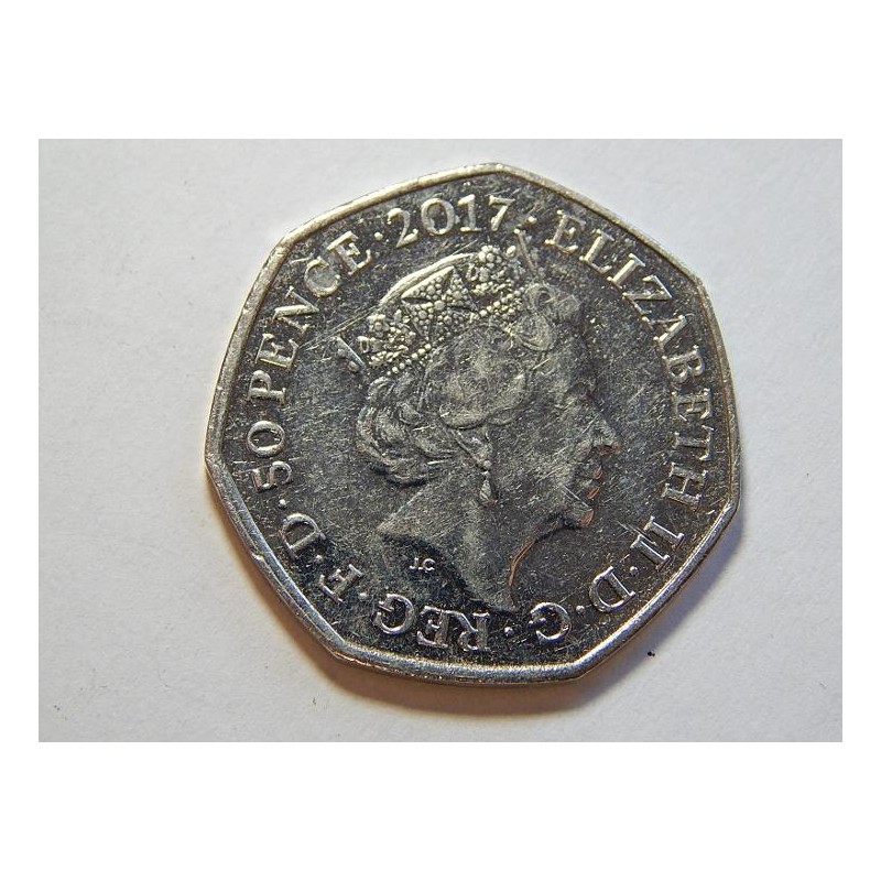 Anglie 50 Pence 2017 Benjamin Bunny UNC č44156 Anglie 50 Pence 2017 Benjamin Bunny UNC č44156