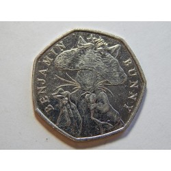 Anglie 50 Pence 2017 Benjamin Bunny UNC č44156