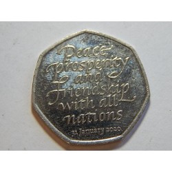 Anglie 50 Pence 2020 Peace UNC č44162