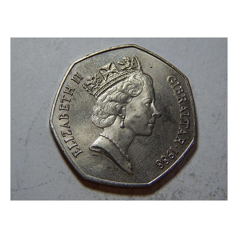 Gibraltar 50 Pence 1988 UNC č44036 Gibraltar 50 Pence 1988 UNC č44036