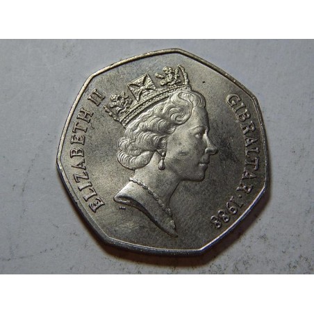 Gibraltar 50 Pence 1988 UNC č44036