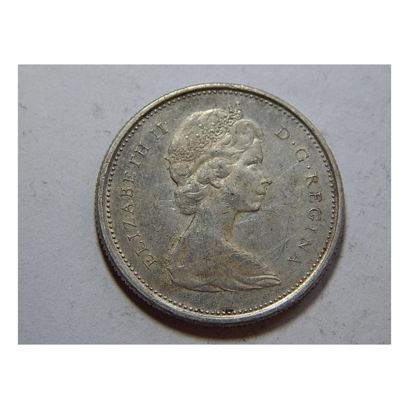 Kanada 25 Cents 1968 Ag XF č39767 Kanada 25 Cents 1968 Ag XF č39767