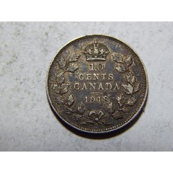 Kanada 10 Cents 1918 Ag XF č44132