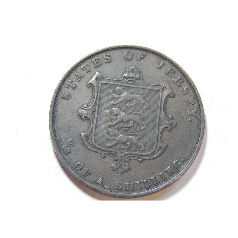 Jersey 1⁄13 Shilling 1861 XF č39213 Jersey 1⁄13 Shilling 1861 XF č39213