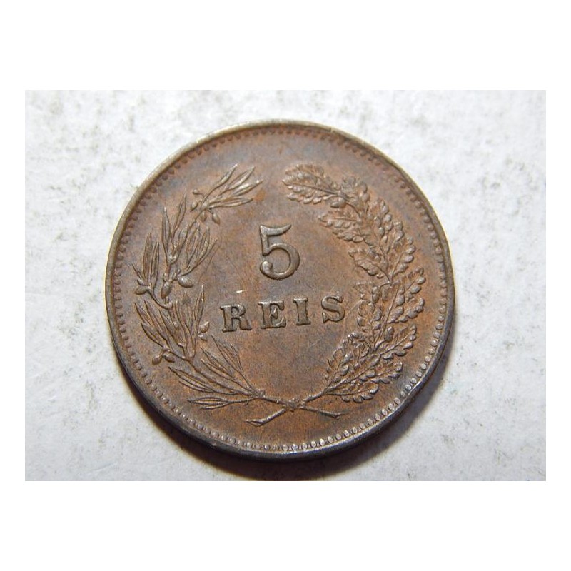 Portugalsko 5 Reis 1899 UNC č44076 Portugalsko 5 Reis 1899 UNC č44076