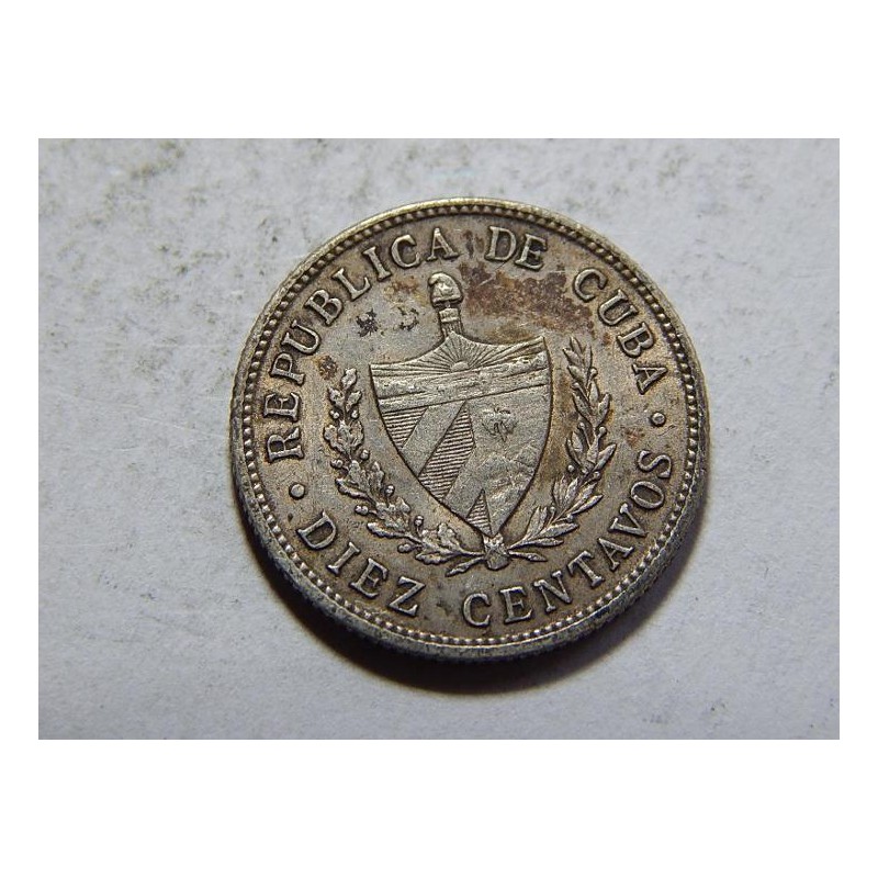 Kuba 10 Centavos 1915 Ag XF-UNC č44118 Kuba 10 Centavos 1915 Ag XF-UNC č44118