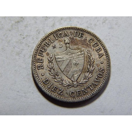 Kuba 10 Centavos 1915 Ag XF-UNC č44118