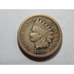 USA 1 Cent 1859 Indián VF č39754