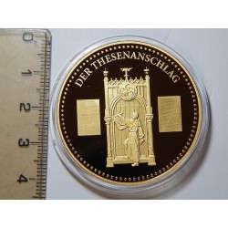 Německo pozlacená medaile Dr Thesenanschlad 2017 PROOF čŠU022