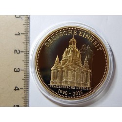Německo pozlacená medaile Frauenkirche 2015 PROOF čŠU021