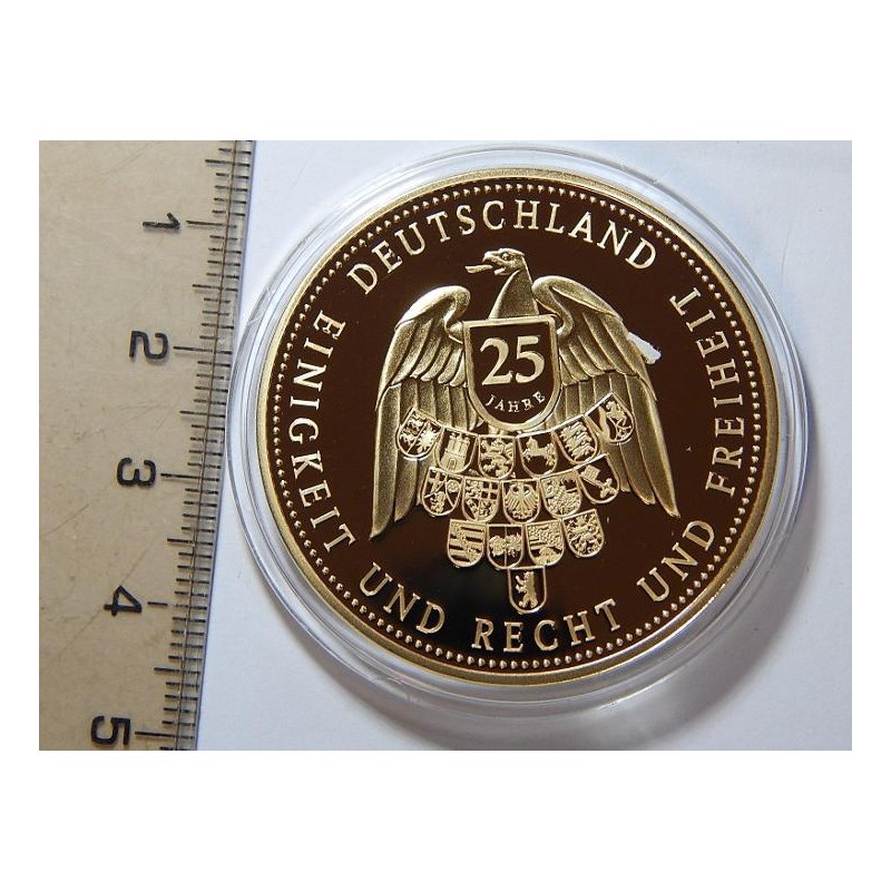 Německo pozlacená medaile Fall der Mauer 2015 PROOF čŠU022 Německo pozlacená medaile Fall der Mauer 2015 PROOF čŠU022