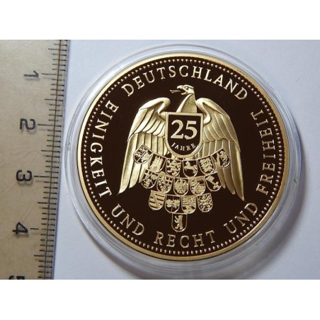 Německo pozlacená medaile Nikolaiskirche 1990-2015 PROOF čŠU023