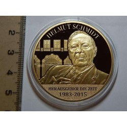 Německo pozlacená medaile Helmut Schmidt 1983-2015 PROOF čŠU022