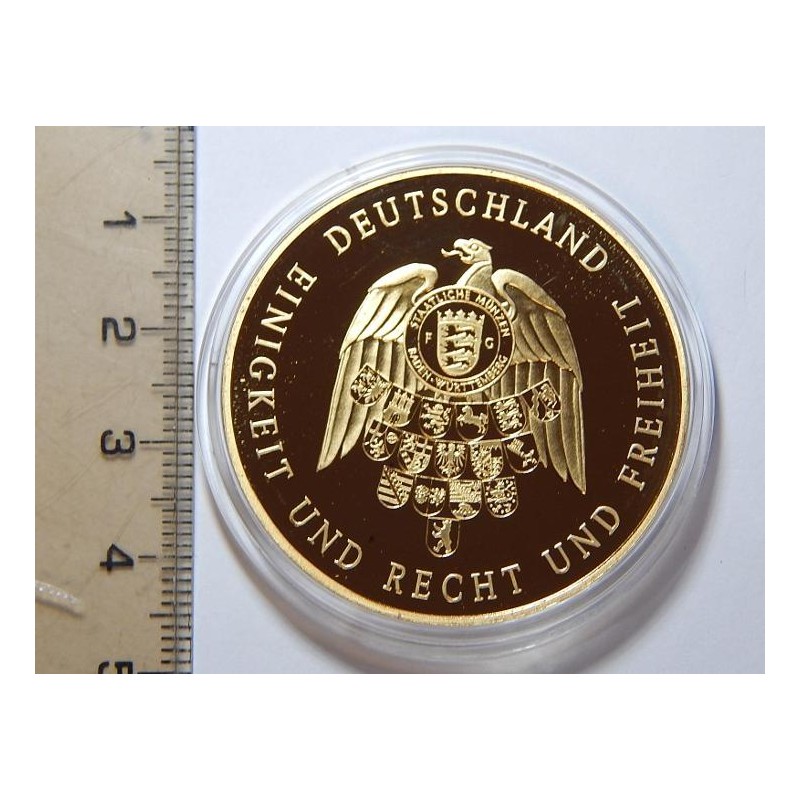 Německo pozlacená medaile ST. Michaelis hamburg PROOF čŠU023 Německo pozlacená medaile ST. Michaelis hamburg PROOF čŠU023