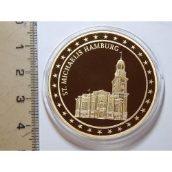 Německo pozlacená medaile ST. Michaelis hamburg PROOF čŠU023