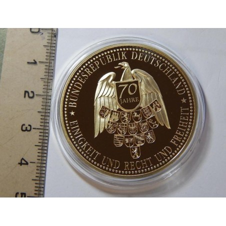 Německo pozlacená medaile Vater der Einheit 1990 PROOF čŠU022
