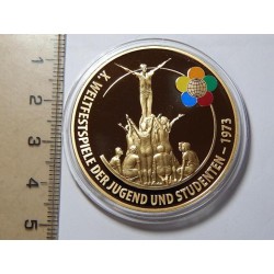 Německo pozlacená medaile X. Weltspiele 1973 PROOF čŠU023