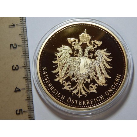Rakousko pozlacená medaile FJI. Silber Hochzeit 1879 PROOF čŠU023