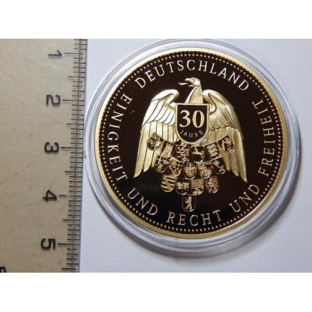 Německo pozlac medaile Deutsche Einheit Dresden 1990-20 PROOF čŠčŠU021