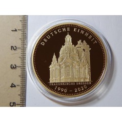 Německo pozlac medaile Deutsche Einheit Dresden 1990-20 PROOF čŠčŠU021