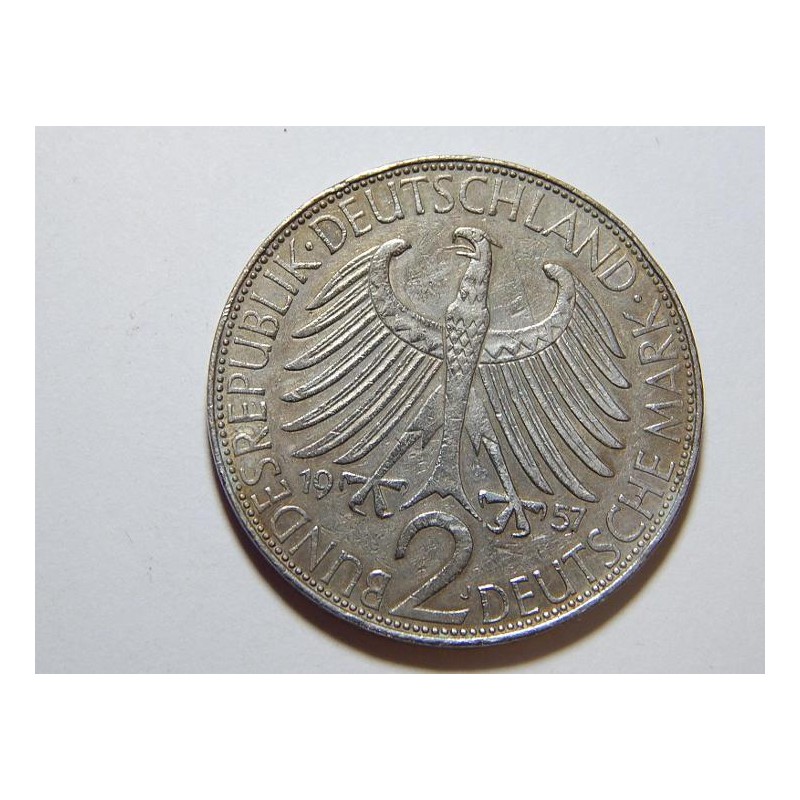 Německo BRD 2 Mark 1957 J Planck XF č36970 Německo BRD 2 Mark 1957 J Planck XF č36970