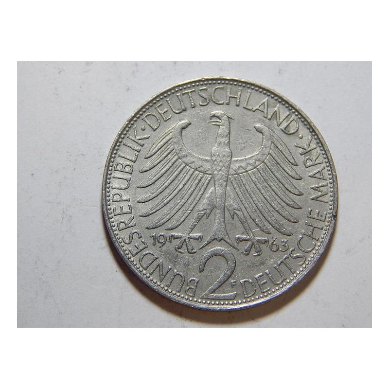 Německo BRD 2 Mark 1963 F Planck XF č36691 Německo BRD 2 Mark 1963 F Planck XF č36691