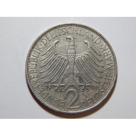 Německo BRD 2 Mark 1966 J Planck XF-UNC č36851