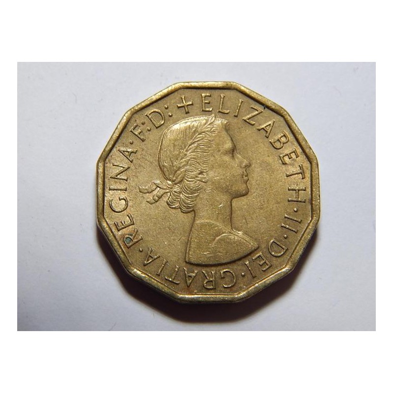 Anglie 3 Pence 1966 XF-UNC č36923 Anglie 3 Pence 1966 XF-UNC č36923