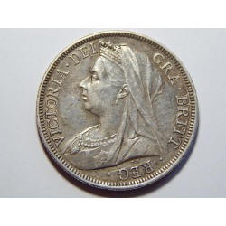 Anglie ½ Crown 1899 Ag XF č00033