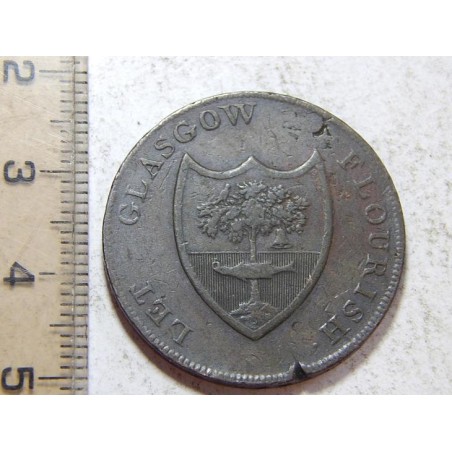 Anglie Half Penny Token 1791 Glasow XF č44177 