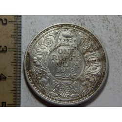 Indie 1 Rupee 1912 Calcutta Ag XF č44191