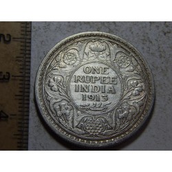 Indie 1 Rupee 1913 Bombay Ag XF č44190