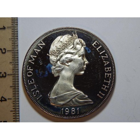 Isle of Man 1 Crown 1981 Ag PROOF č39257