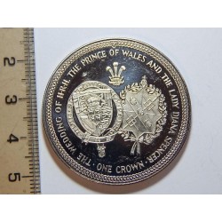 Isle of Man 1 Crown 1981 Ag PROOF č39257