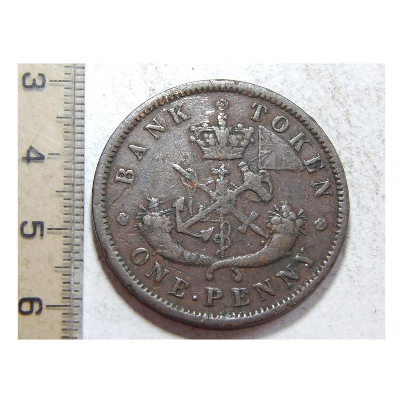 Kanada 1 Penny Token 1857 XF č44176 Kanada 1 Penny Token 1857 XF č44176