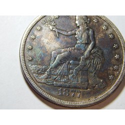 USA 1 Trade Dollar 1877 CC VZÁCNÝ ORIGINÁL Ag č00051