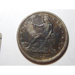 USA 1 Trade Dollar 1877 CC VZÁCNÝ ORIGINÁL Ag č00051