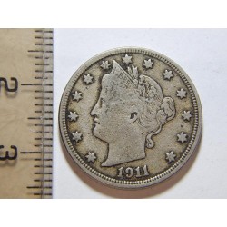 USA 5 Cents 1911 XF č36409 
