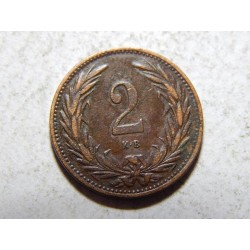František Josef I. 2 Fillér 1896 KB VF-XF č37748 