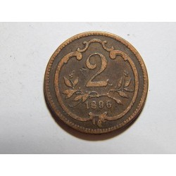 František Josef I. 2 Heller 1896 VF-XF č37131 