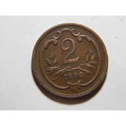 František Josef I. 2 Heller 1896 XF č37372 