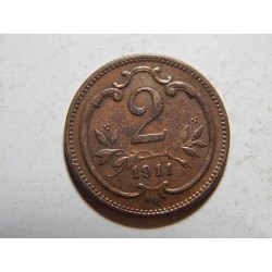 František Josef I. 2 Heller 1911 XF č37430 
