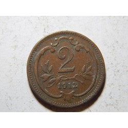 František Josef I. 2 Heller 1912 VF-XF č37535 