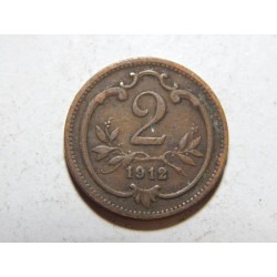František Josef I. 2 Heller 1912 VF-XF č37480 