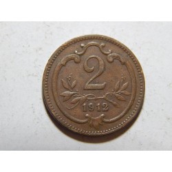 František Josef I. 2 Heller 1912 XF č37452 