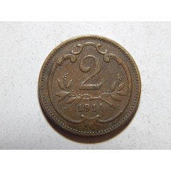 František Josef I. 2 Heller 1914 XF č37432 
