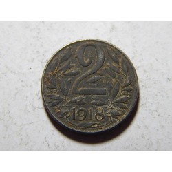 František Josef I. 2 Heller 1918 XF č37542 